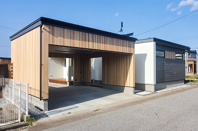 鳥谷部建設モデルハウス ガレージ